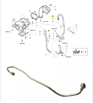 charge oil pipe 99443853 503643843 for daily 4x4 4x2