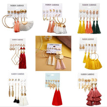 Load image into Gallery viewer, Boho Drop Dangle Long Tassel Earrings tassel earrings flower earring stud free shipping
