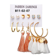 Load image into Gallery viewer, Boho Drop Dangle Long Tassel Earrings tassel earrings flower earring stud free shipping
