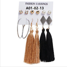 Load image into Gallery viewer, Boho Drop Dangle Long Tassel Earrings tassel earrings flower earring stud free shipping
